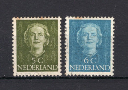 NEDERLAND 518/519 (x) Zonder Gom 1949-1951 - Koningin Juliana - Gebraucht