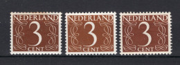 NEDERLAND 463 MNH 1946-1957 - Cijfer (3stuks) - Ongebruikt