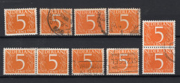 NEDERLAND 465 Gestempeld 1946 - Cijfer (10 Stuks) - Oblitérés