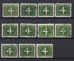 NEDERLAND 464 Gestempeld 1946 - Cijfer (11 Stuks) -1 - Usati