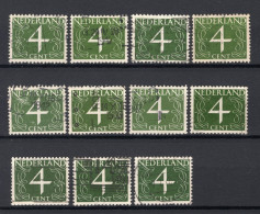 NEDERLAND 464 Gestempeld 1946 - Cijfer (11 Stuks) - Usados