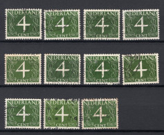 NEDERLAND 464 Gestempeld 1946 - Cijfer (11 Stuks) -4 - Usati