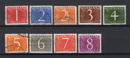 NEDERLAND 460/468 Gestempeld 1946 - Cijfer - Usados
