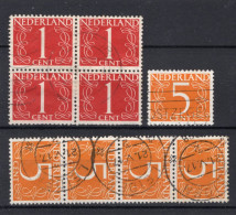 NEDERLAND 460-465 Gestempeld 1946-1957 Cijfer - Usati