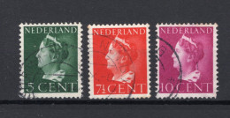 NEDERLAND 332-334/335 Gestempeld 1940-1947 - Koningin Wilhelmina - Gebraucht