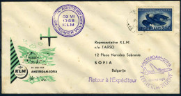 NEDERLAND 1e VLUCHT AMSTERDAM - SOFIA 29/06/1956 - Luchtpost
