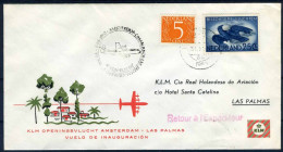 NEDERLAND 1e VLUCHT AMSTERDAM - LAS PALMAS 5/11/1960 - Airmail