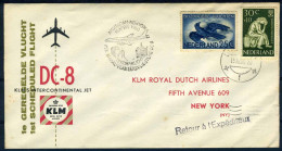NEDERLAND 1e VLUCHT AMSTERDAM - NEW YORK 16/04/1960 - Correo Aéreo