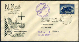 NEDERLAND 1e VLUCHT AMSTERDAM - BOEDAPEST 21/06/1956 - Correo Aéreo
