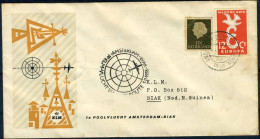 NEDERLAND 1e VLUCHT AMSTERDAM - BIAK 05/11/1958 - Poste Aérienne