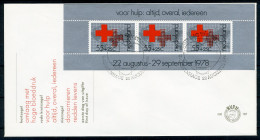 NEDERLAND E167a FDC 1978 - Blok Rode Kruis - FDC