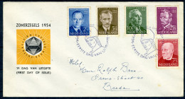 NEDERLAND E16 FDC 1954 - Zomer (met Adres) - FDC