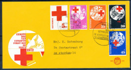 NEDERLAND E121 FDC 1972 - Rode Kruis (met Adres) - FDC