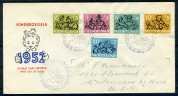 NEDERLAND E11 FDC 1952 - Kinderzegels (met Adres) - FDC