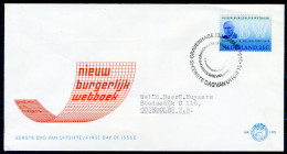 NEDERLAND E102 FDC 1970 - Burgerlijk Wetboek (met Adres) - FDC