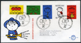 NEDERLAND E100 FDC 1969 - Kinderzegels (met Adres) - FDC