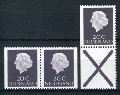 NEDERLAND C36f/37f MNH 1972 - Combinaties PB6, Fosforescerend - Postzegelboekjes En Roltandingzegels