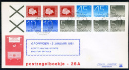 NEDERLAND PB26a FDC 1981 - Postzegelboekje -1 - Cuadernillos