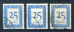 NEDERLAND P95 Gestempeld 1947-1958 -  Cijfer En Waarde In Rechthoek - Tasse