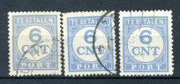 NEDERLAND P70 Gestempeld 1921-1938 - Cijfer En Waarde In Blauw - Strafportzegels