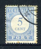 NEDERLAND P51 Gestempeld 1912-1920 - Cijfer En Waarde In Blauw - Taxe