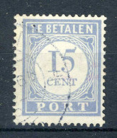 NEDERLAND P57 Gestempeld 1912-1920 - Cijfer En Waarde In Blauw - Tasse