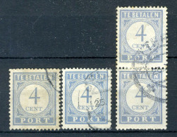 NEDERLAND P49 Gestempeld 1912-1920 - Cijfer En Waarde In Blauw - Tasse