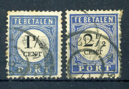 NEDERLAND P15/16 Gestempeld 1894-1910 - Cijfer En Waarde Zwart (donkerbl.) - Postage Due