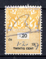 NEDERLAND Fiscale Zegel 20c 1957 - Fiscale Zegels