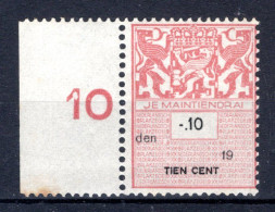 NEDERLAND Fiscale Zegel 10c MNH** - Revenue Stamps
