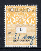 NEDERLAND Fiscale Zegel 1 Gulden - Fiscali