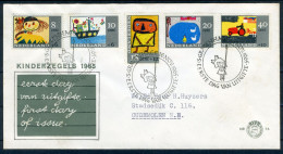 NEDERLAND E76 FDC 1965 - Kinderzegels (met Adres) - FDC