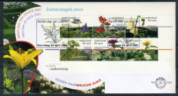 NEDERLAND E435a FDC 2001 - Blok Zomerzegels - FDC