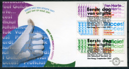 NEDERLAND E440 FDC 2001 - Zegels Uit Boekje Tien Om Te Feliciteren  - FDC