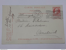Entier Postal Type Léopold Envoyé De Liège Vers Osnabrück Le 14 Juin 1909  .. Lot10 . - Postcards 1871-1909