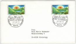 Deutsche Bundespost 1983, Brief Arzbach - Hinteregg (Schweiz), Erholungsort - Sonstige & Ohne Zuordnung