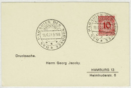 Deutsches Reich 1924, Postkarte Drucksache Norderney - Hamburg, Paradies Nordsee - Autres & Non Classés