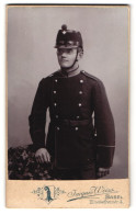 Fotografie Jacques Weiss, Basel, Elisabethenstrasse 4, Schweizer Soldat In Uniform Mit Brille & Tschako  - Oorlog, Militair