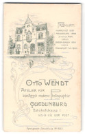 Fotografie Otto Wendt, Quedlinburg, Geschäftshaus Mit Atelier In Der Bahnhofstrasse 1, Portrait Mädchen Im Matrosena  - Personnes Anonymes