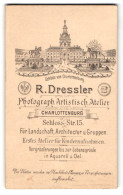 Fotografie R. Dressler, Berlin-Charlottenburg, Schloss Charlottenburg, Portrait Brünette Dame Im Sonntagskleid  - Personnes Anonymes