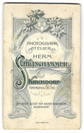Fotografie Herm. Schwinghammer, Kirchdorf / Ob. Öst., Edelweiss & Ornamente, Portrait Edelmann Mit Schnauzbart  - Personnes Anonymes