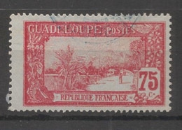 GUADELOUPE - 1905-07 - N°YT. 68 - Grande Soufrière 75c Carmin Sur Azuré - Oblitéré / Used - Gebraucht