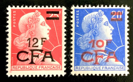 1959 REUNION N 337A / 1011B - MARIANNE DE MULLER SURCHARGE CFA - NEUF** - Nuovi