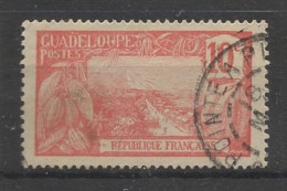 GUADELOUPE - 1922-27 - N°YT. 79 - Mont Houelmont 10c Rouge Sur Gris - Oblitéré / Used - Usados