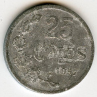 Luxembourg 25 Centimes 1957 KM 45a.1 - Luxemburgo