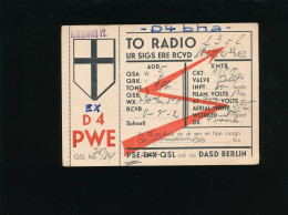 QSL PSE Carte Radio - 1934 - Allemagne Deutschland Berlin  Konisberg Pr. Ex D4 PWE - Radio-amateur