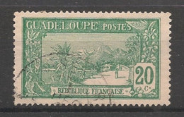 GUADELOUPE - 1922-27 - N°YT. 80 - Grande Soufrière 20c Vert - Oblitéré / Used - Usati