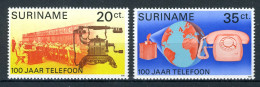 SURINAME 730/731 MNH 1976 - 100 Jaar Telefonie. - Surinam