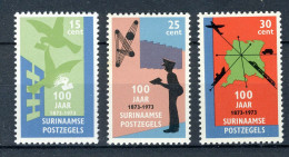 SURINAME 613/615 MNH 1973 - 100 Jaar Postzegels. - Suriname ... - 1975