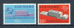 SURINAME 536/537 MNH 1970 - Nieuw U.P.U. Gebouw In Bern. - Suriname ... - 1975